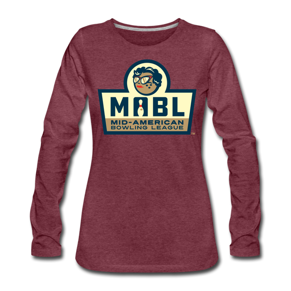 MABL Bowling Women's Long Sleeve T-Shirt - heather burgundy