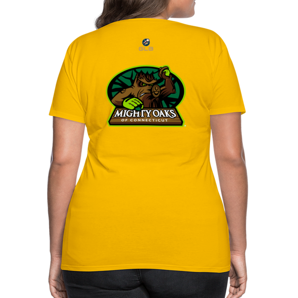 Mighty Oaks of Connecticut Women’s Premium T-Shirt - sun yellow