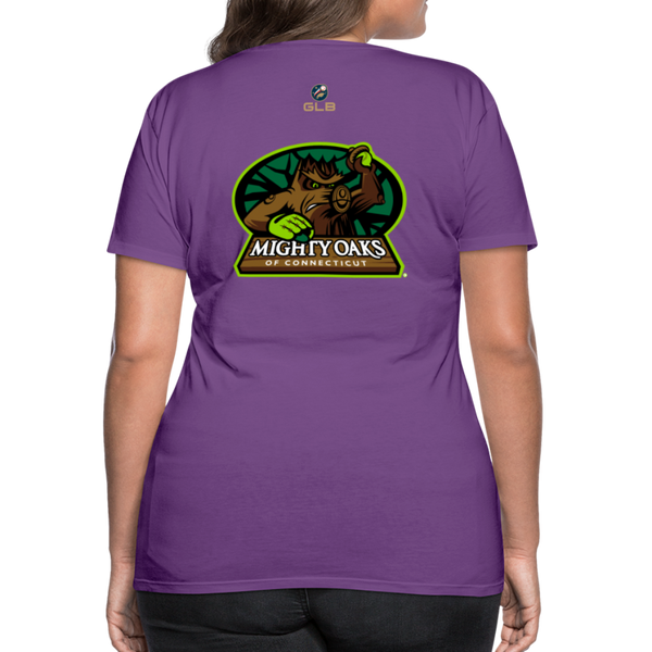 Mighty Oaks of Connecticut Women’s Premium T-Shirt - purple