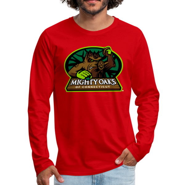 Mighty Oaks of Connecticut Men's Long Sleeve T-Shirt - red