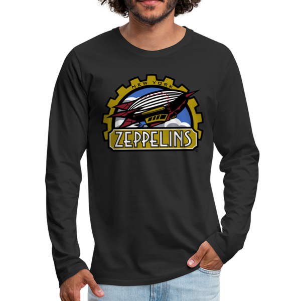 New York Zeppelins Men's Long Sleeve T-Shirt - black