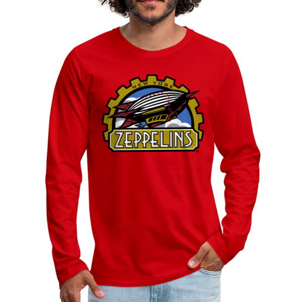 New York Zeppelins Men's Long Sleeve T-Shirt - red