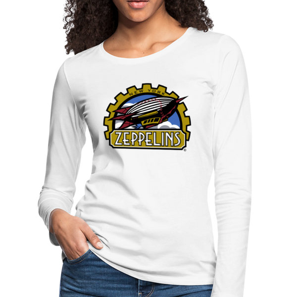 New York Zeppelins Women's Long Sleeve T-Shirt - white