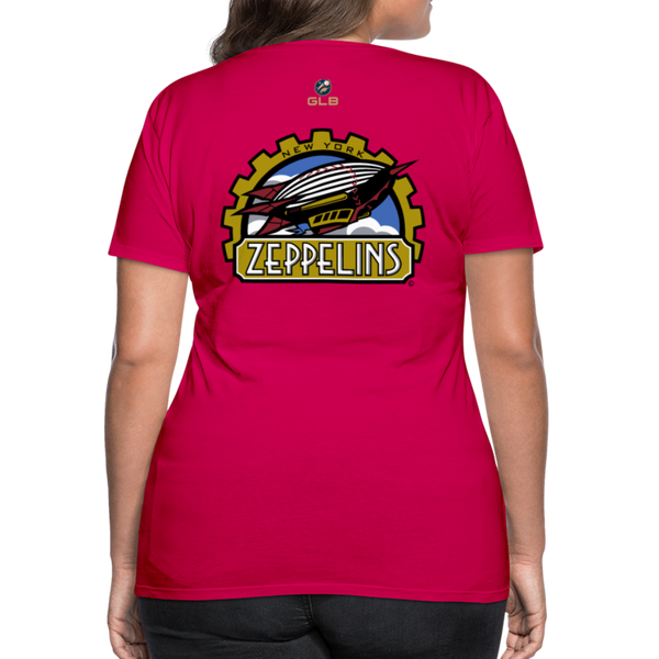 New York Zeppelins Women’s Premium T-Shirt - dark pink