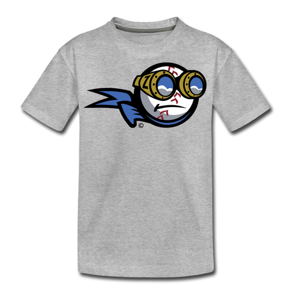 New York Zeppelins Mascot Kids' Premium T-Shirt - heather gray