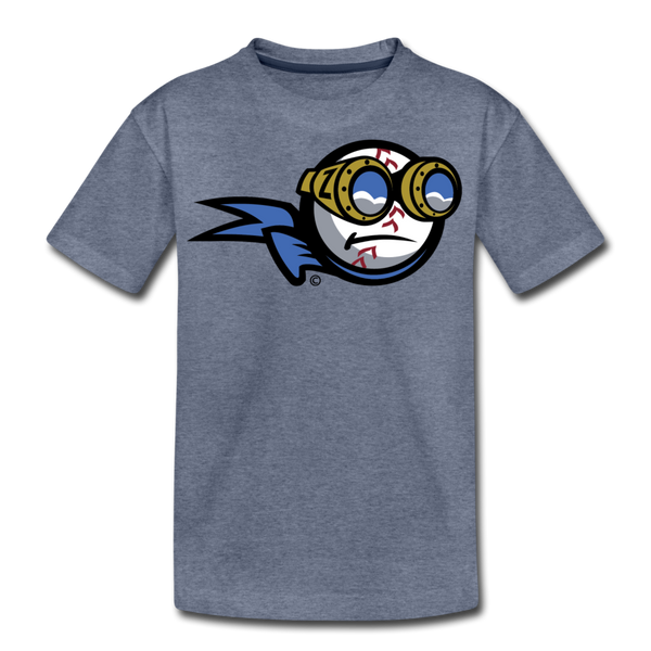 New York Zeppelins Mascot Kids' Premium T-Shirt - heather blue