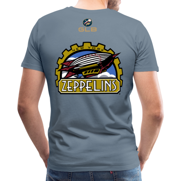 New York Zeppelins Men's Premium T-Shirt - steel blue