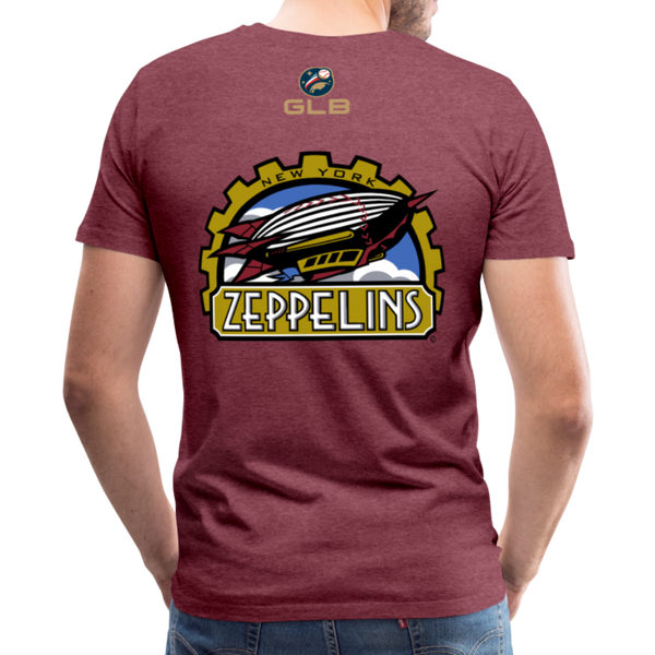 New York Zeppelins Men's Premium T-Shirt - heather burgundy