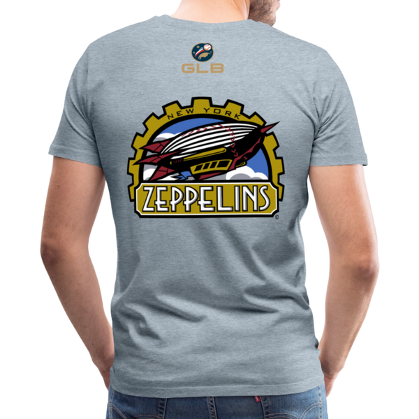 New York Zeppelins Men's Premium T-Shirt - heather ice blue