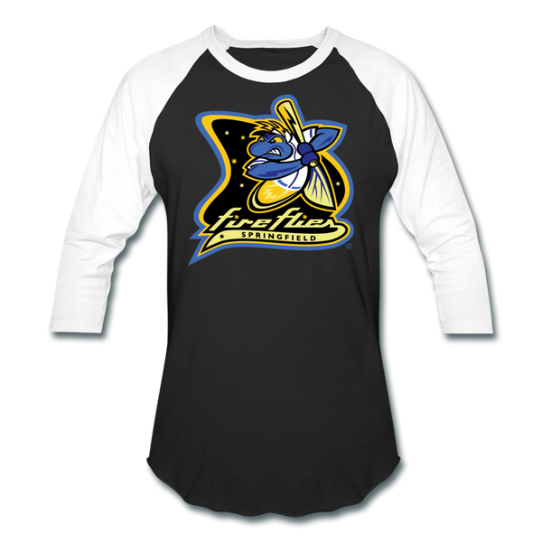 Springfield Fireflies Unisex Baseball T-Shirt - black/white