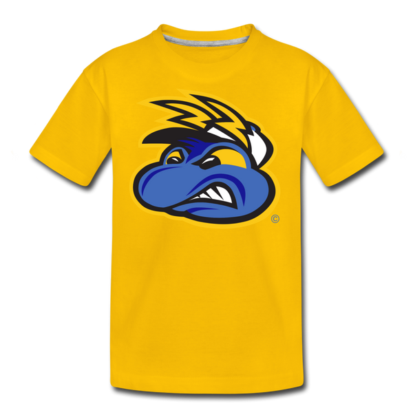 Springfield Fireflies Mascot Face Kids' Premium T-Shirt - sun yellow
