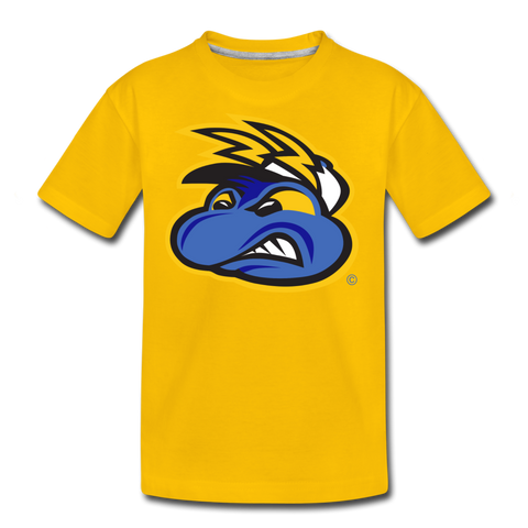 Springfield Fireflies Mascot Face Kids' Premium T-Shirt - sun yellow