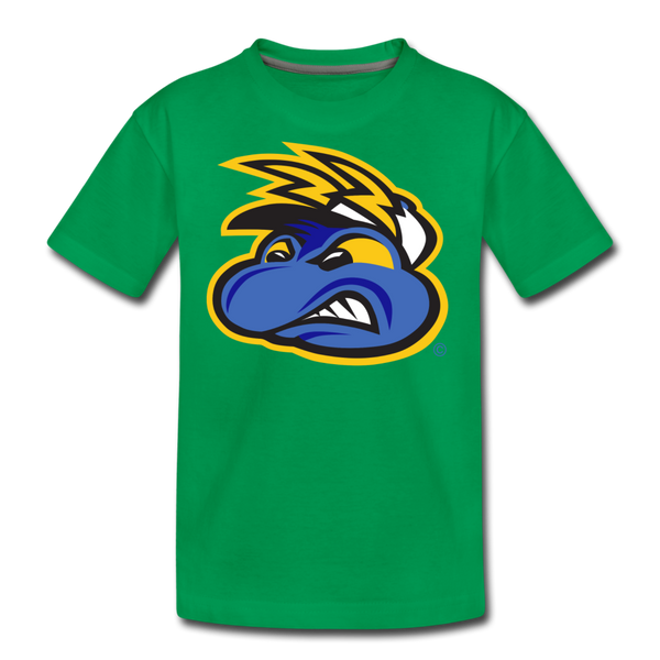Springfield Fireflies Mascot Face Kids' Premium T-Shirt - kelly green