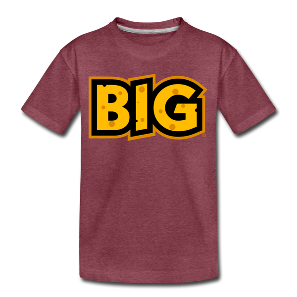 Wisconsin Big Cheese BIG Kids' Premium T-Shirt - heather burgundy