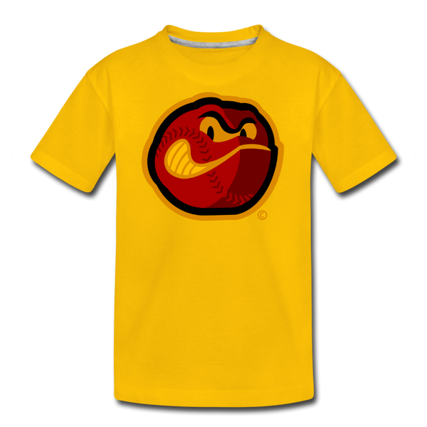 Wisconsin Big Cheese Mascot Kids' Premium T-Shirt - sun yellow