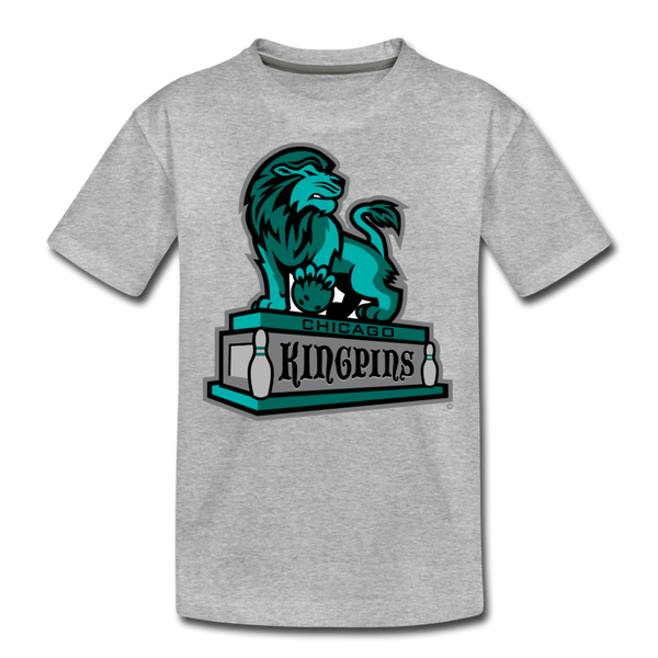 Chicago Kingpins Lion Kids' Premium T-Shirt - heather gray