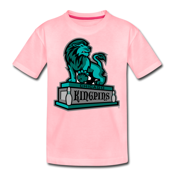 Chicago Kingpins Lion Kids' Premium T-Shirt - pink