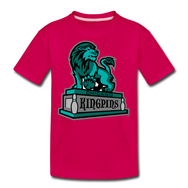 Chicago Kingpins Lion Kids' Premium T-Shirt - dark pink