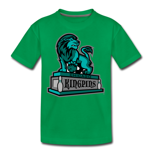Chicago Kingpins Lion Kids' Premium T-Shirt - kelly green