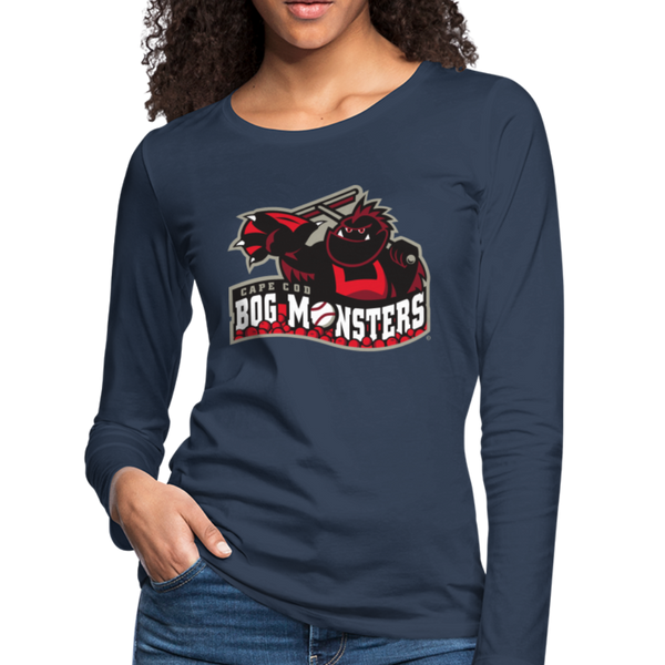 Cape Cod Bog Monsters Women's Long Sleeve T-Shirt - navy
