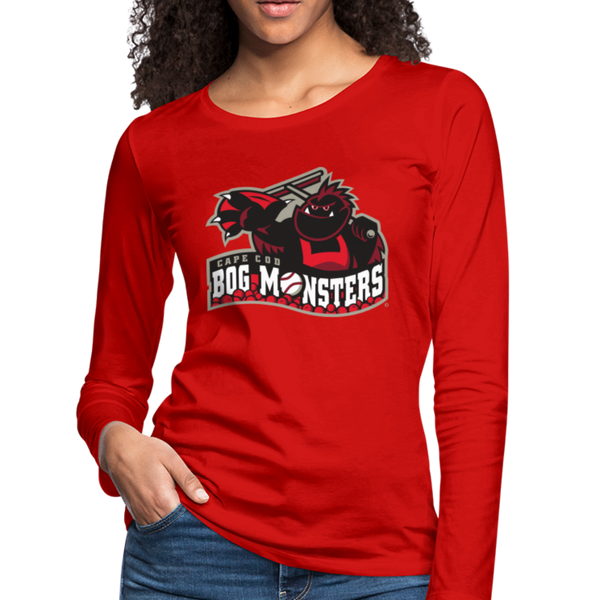 Cape Cod Bog Monsters Women's Long Sleeve T-Shirt - red