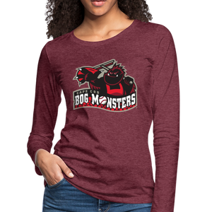 Cape Cod Bog Monsters Women's Long Sleeve T-Shirt - heather burgundy