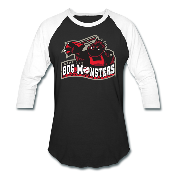 Cape Cod Bog Monsters Unisex Baseball T-Shirt - black/white