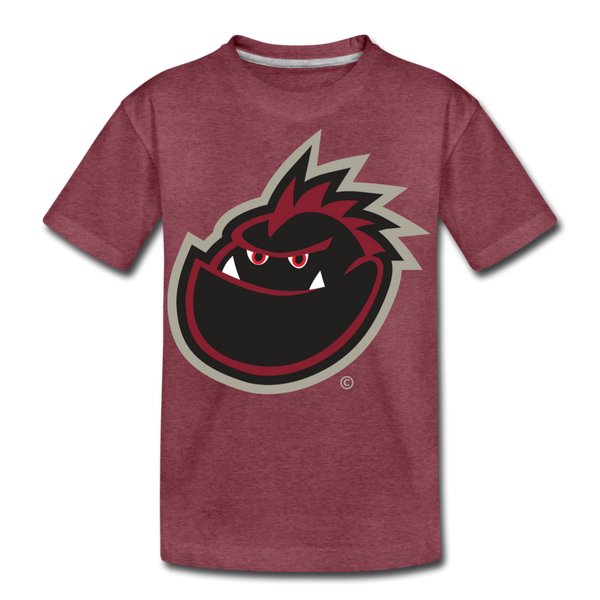 Cape Cod Bog Monsters Mascot Kids' Premium T-Shirt - heather burgundy
