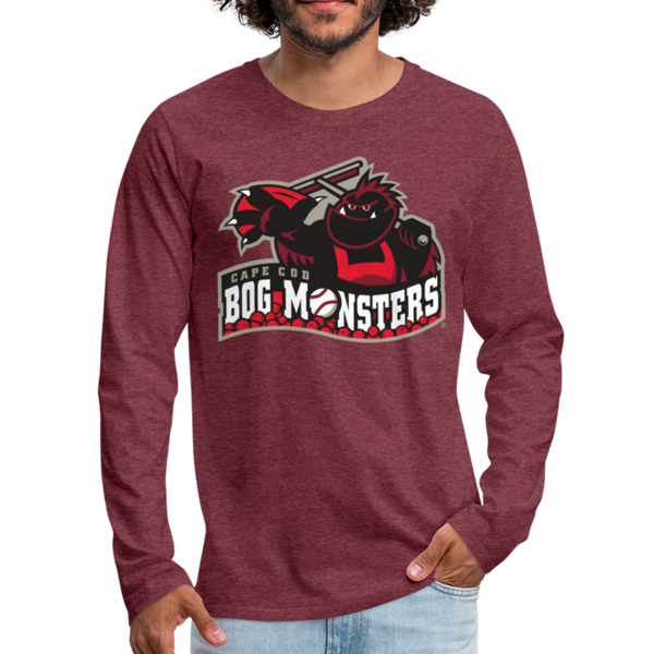 Cape Cod Bog Monsters Men's Long Sleeve T-Shirt - heather burgundy
