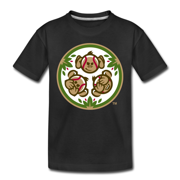 Tri-City Wise Monkeys Kids' Premium T-Shirt - black