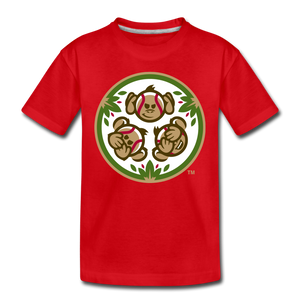 Tri-City Wise Monkeys Kids' Premium T-Shirt - red