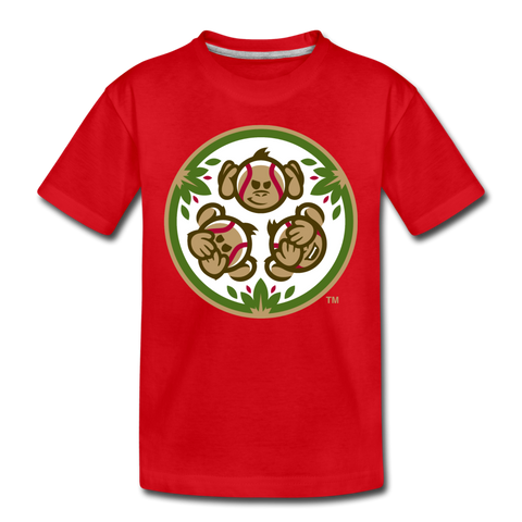 Tri-City Wise Monkeys Kids' Premium T-Shirt - red