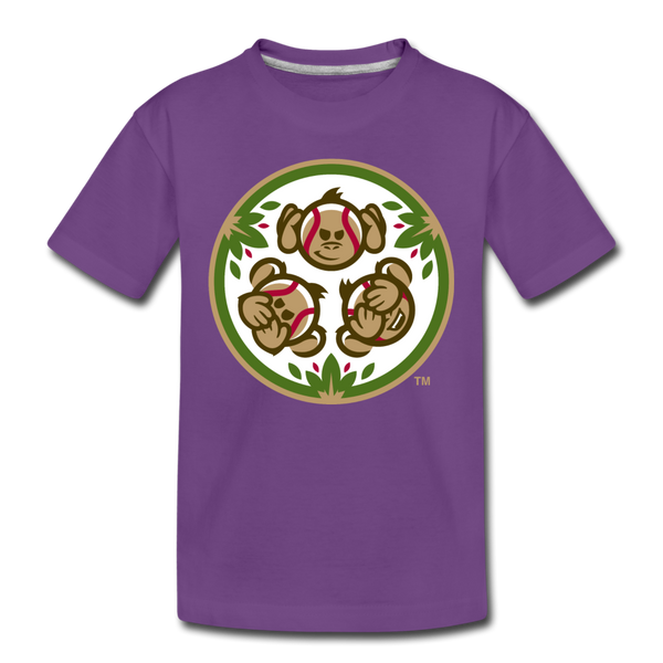 Tri-City Wise Monkeys Kids' Premium T-Shirt - purple