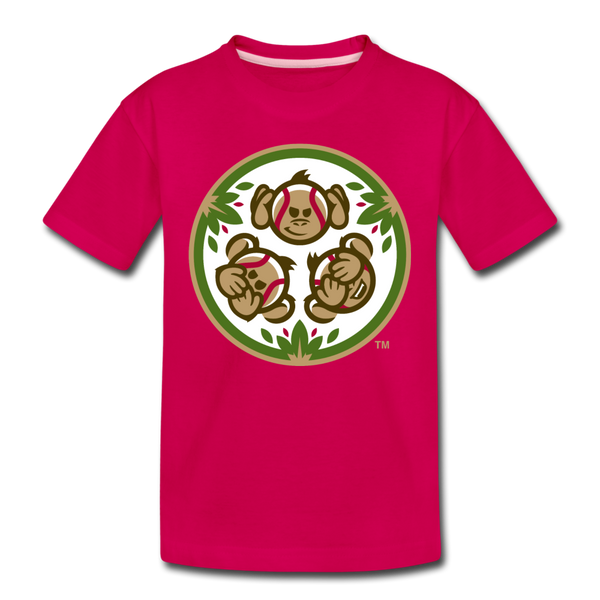 Tri-City Wise Monkeys Kids' Premium T-Shirt - dark pink