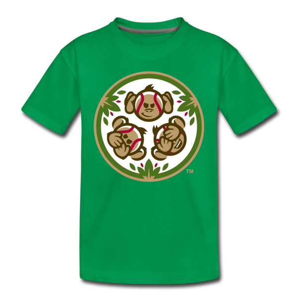 Tri-City Wise Monkeys Kids' Premium T-Shirt - kelly green
