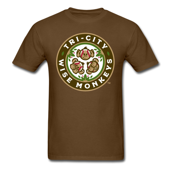 Tri-City Wise Monkeys Unisex Classic T-Shirt - brown