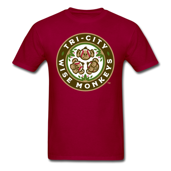 Tri-City Wise Monkeys Unisex Classic T-Shirt - dark red