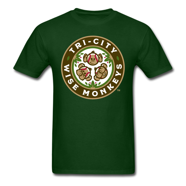 Tri-City Wise Monkeys Unisex Classic T-Shirt - forest green
