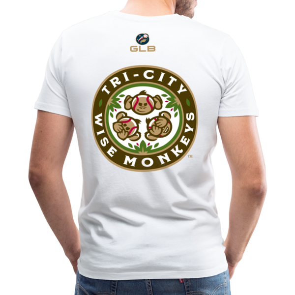 Tri-City Wise Monkeys Men's Premium T-Shirt - white