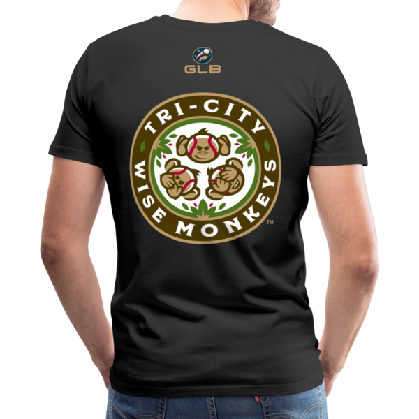 Tri-City Wise Monkeys Men's Premium T-Shirt - black