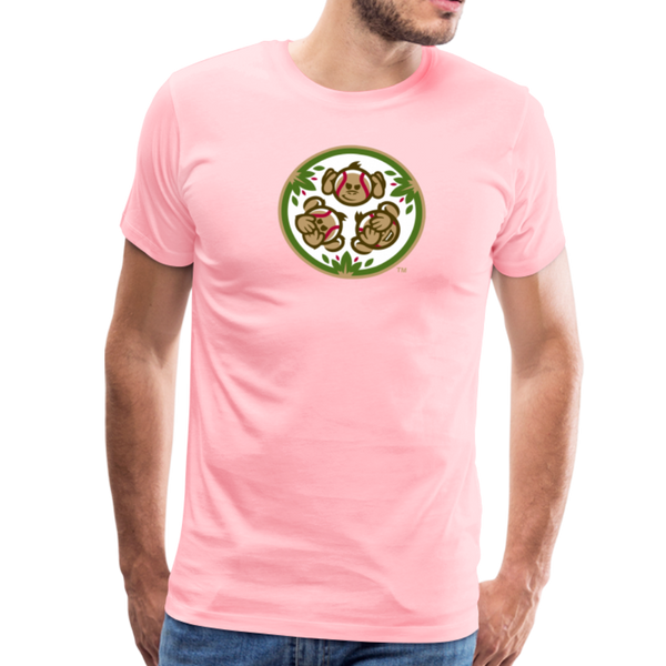 Tri-City Wise Monkeys Men's Premium T-Shirt - pink
