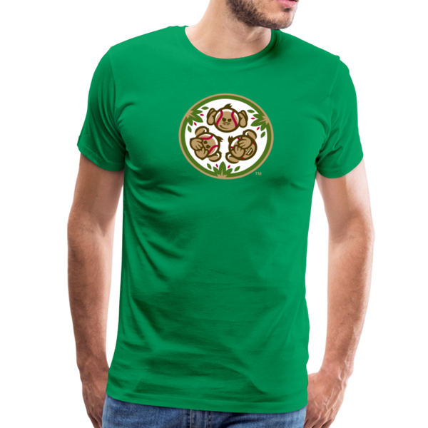 Tri-City Wise Monkeys Men's Premium T-Shirt - kelly green