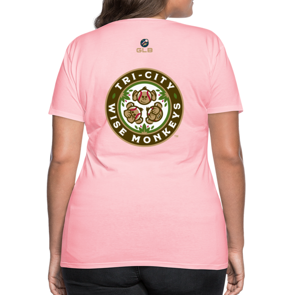 Tri-City Wise Monkeys Women’s Premium T-Shirt - pink