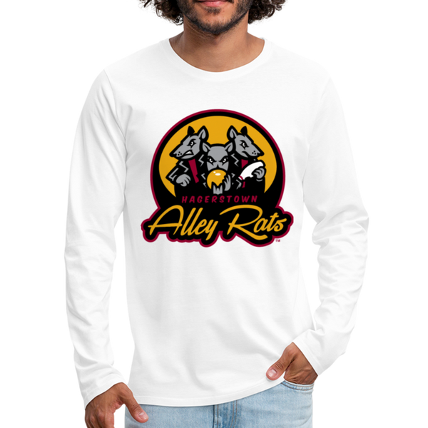 Hagerstown Alley Rats Men's Long Sleeve T-Shirt - white