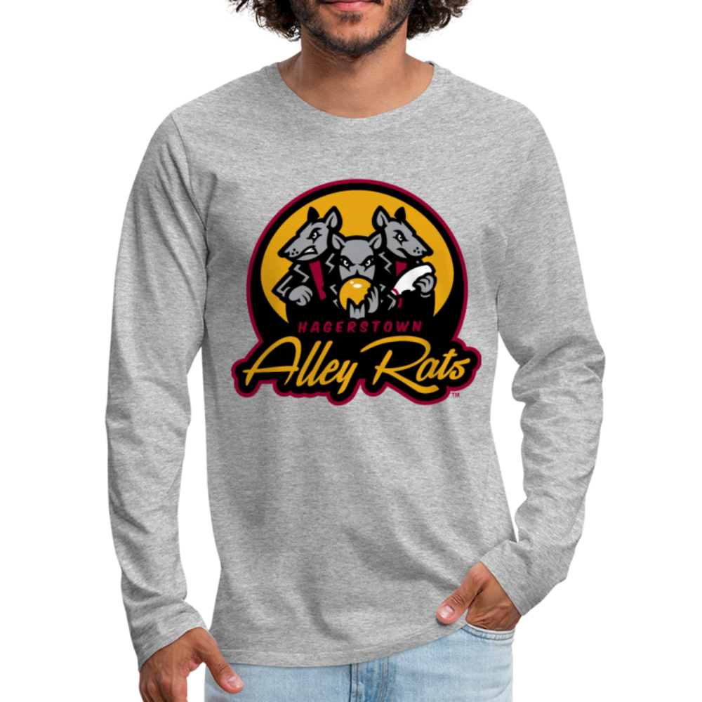 Hagerstown Alley Rats Men's Long Sleeve T-Shirt - heather gray