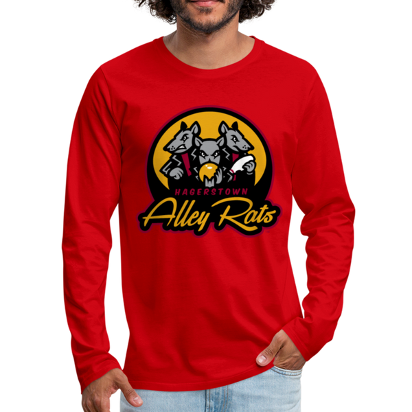 Hagerstown Alley Rats Men's Long Sleeve T-Shirt - red
