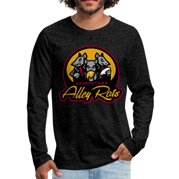 Hagerstown Alley Rats Men's Long Sleeve T-Shirt - charcoal gray