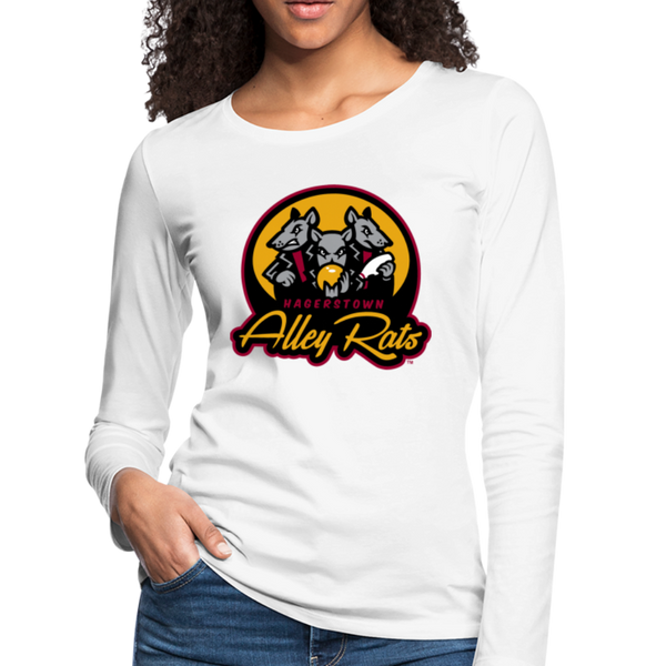 Hagerstown Alley Rats Women's Long Sleeve T-Shirt - white