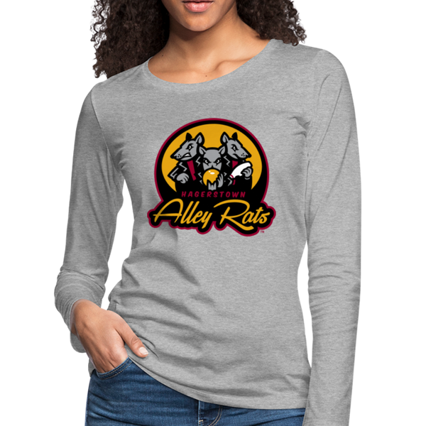 Hagerstown Alley Rats Women's Long Sleeve T-Shirt - heather gray