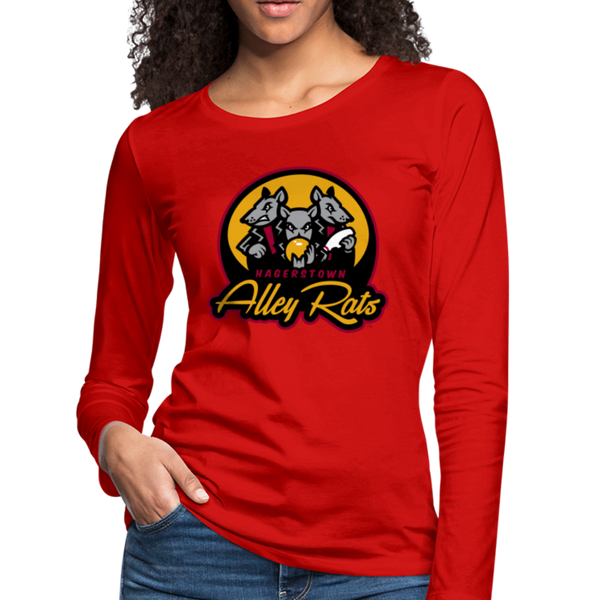 Hagerstown Alley Rats Women's Long Sleeve T-Shirt - red